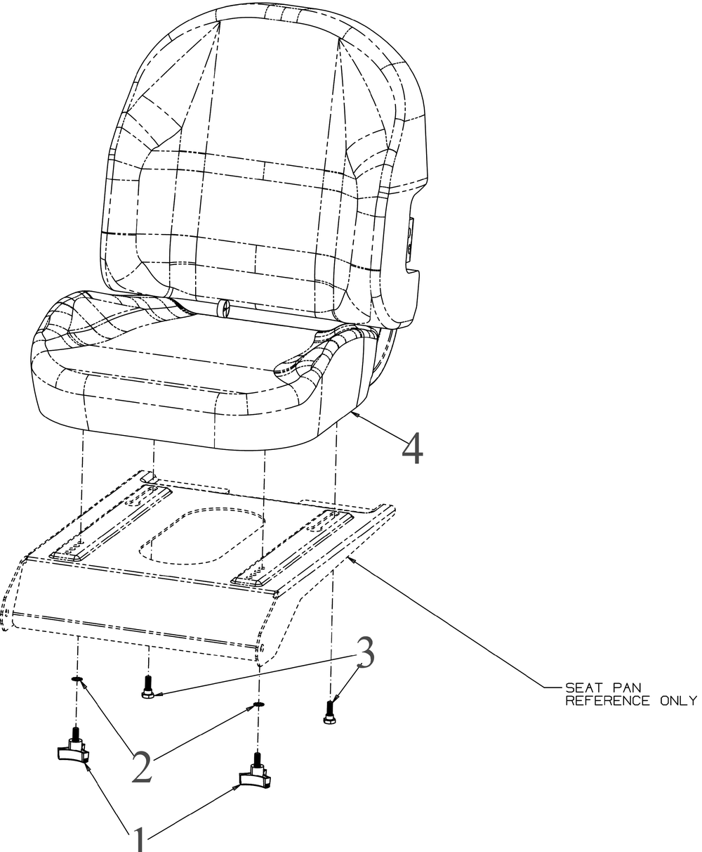 Seat 2 Diagram and Parts List for ZT1-42KH (17CS010)(2020) Cub Cadet Lawn Tractor